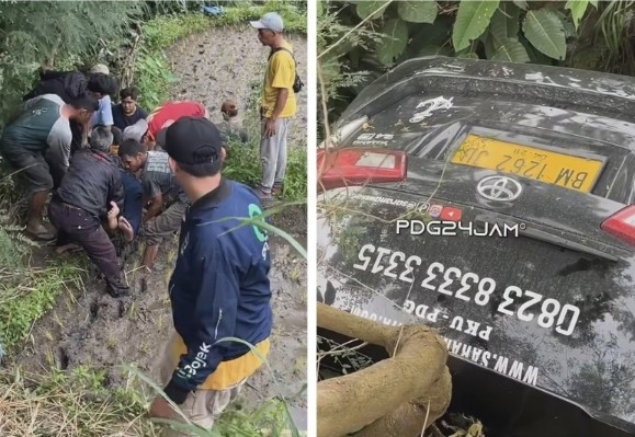 Travel Pekanbaru–Padang terjun ke jurang di Limapuluh Kota, empat orang jadi korban (ist)